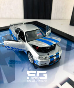 nissan gt r r34 skyline 3d diecast frame