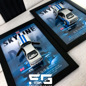 nissan gt r r34 skyline 3d diecast frame