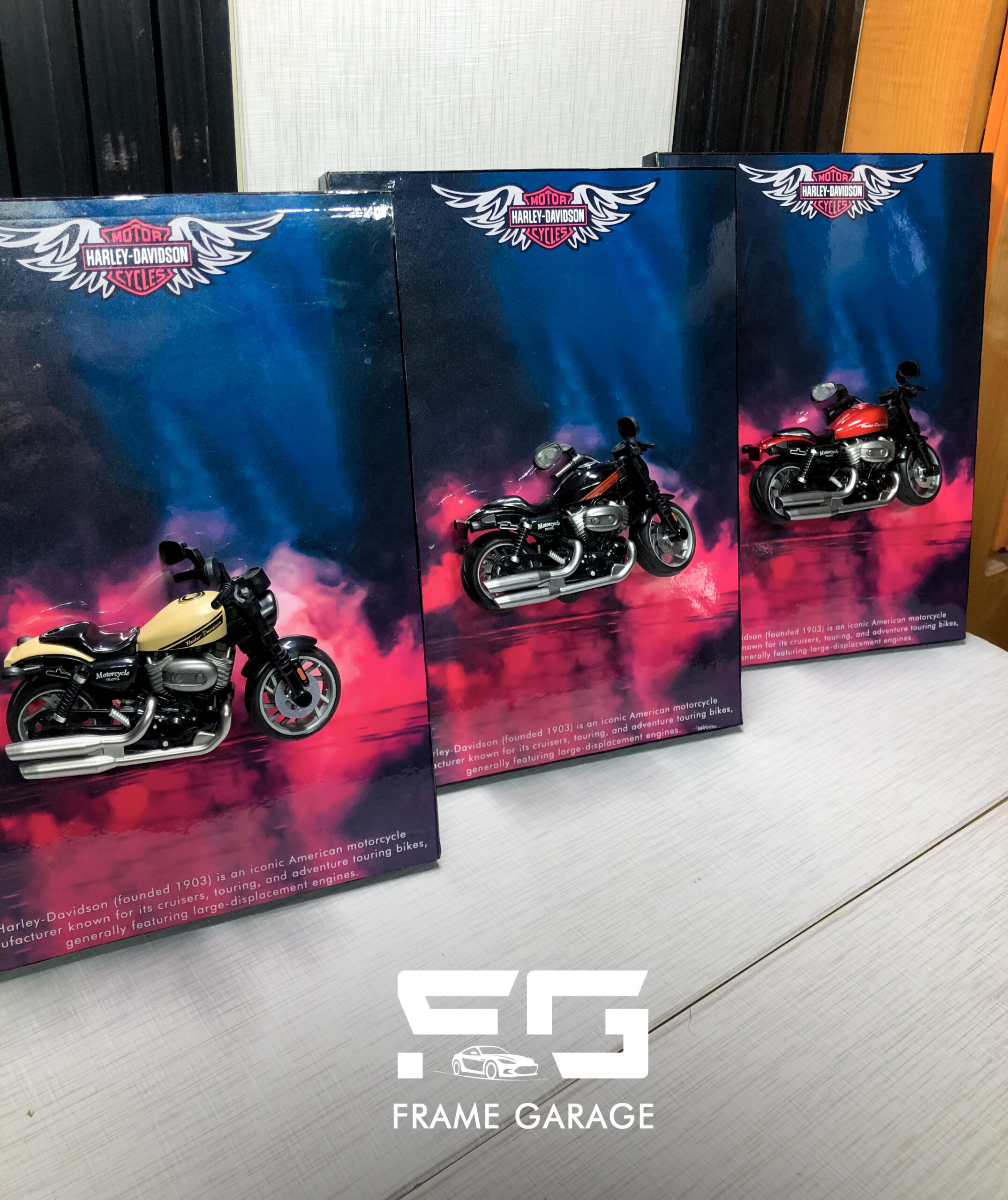 harley davidson 3d diecast bike frame – 1:14 scale model | a4 size | premium quality print | perfect gift harley davidson 3d diecast bike frame – 1:14 scale model | a4 size | premium quality print | perfect gift