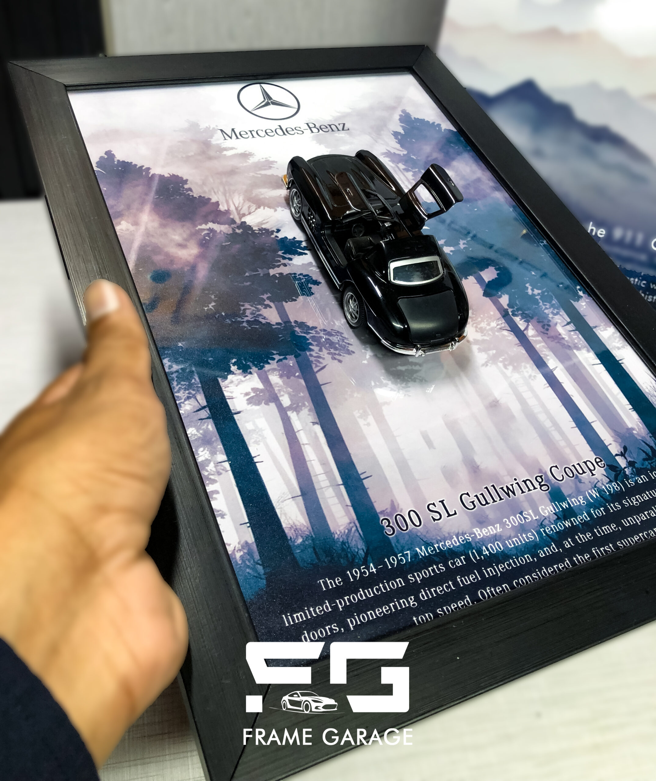 mercedes benz 300 sl 3d diecast frame mercedes benz 300 sl 3d diecast frame