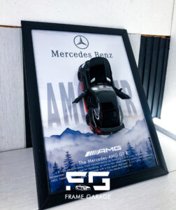 mercedes amg gt r 3d diecast frame – 1:24 scale | official licensed | a3 size | lights & sound | premium gift