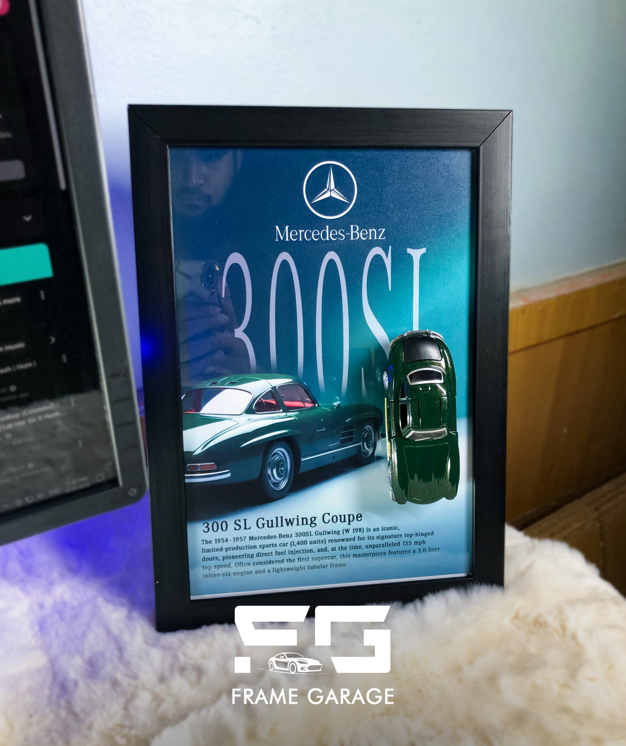 mercedes benz 300 sl 3d diecast frame mercedes benz 300 sl 3d diecast frame