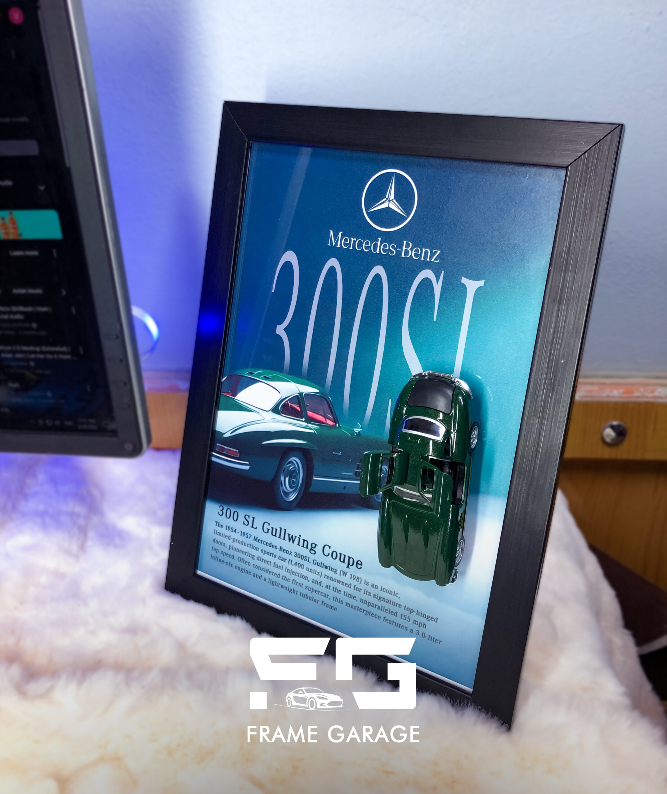 mercedes benz 300 sl 3d diecast frame mercedes benz 300 sl 3d diecast frame