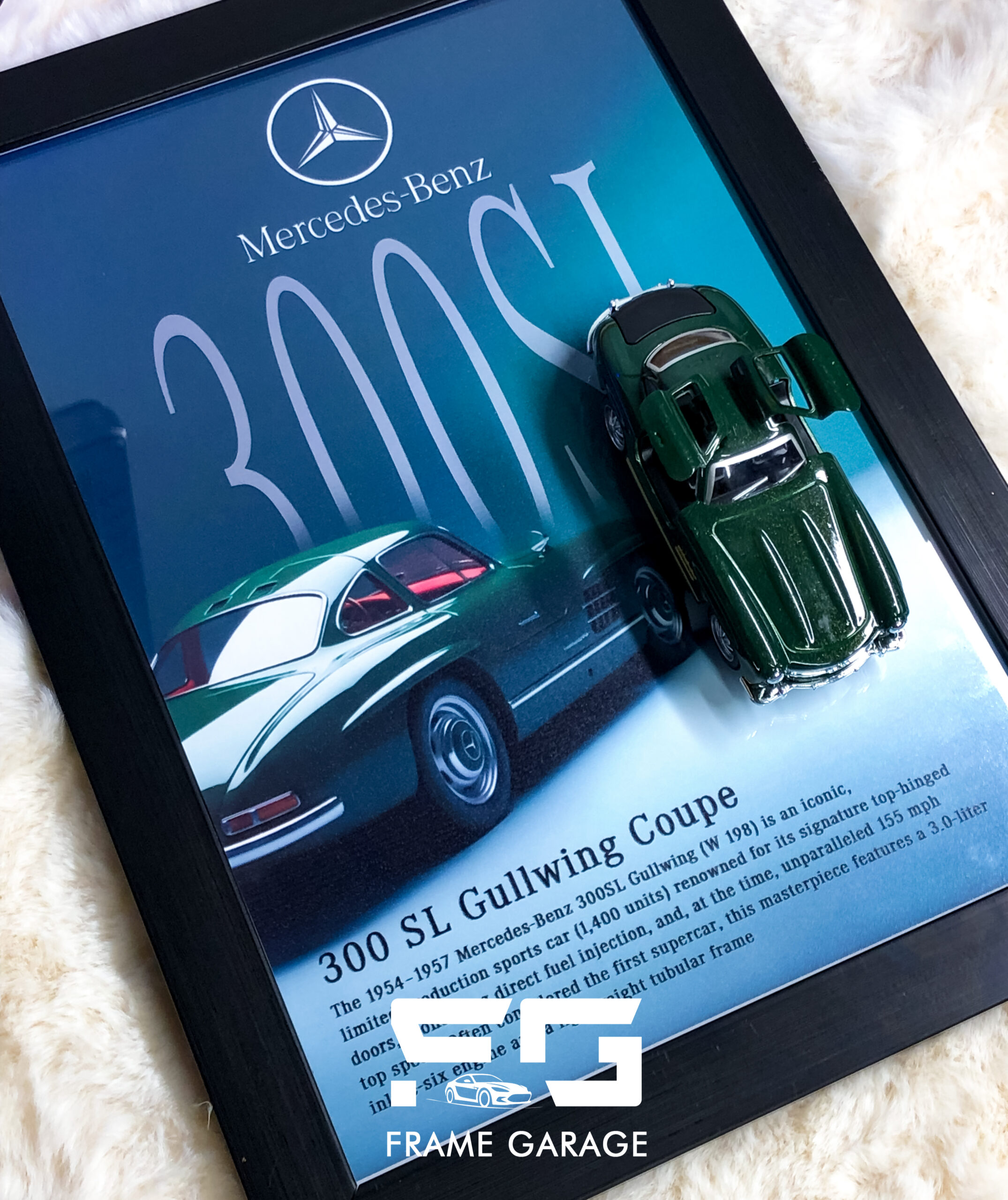 mercedes benz 300 sl 3d diecast frame mercedes benz 300 sl 3d diecast frame